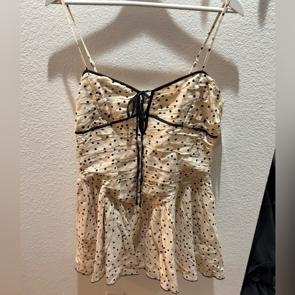 Free People Polka Dot Spaghetti Strap Top